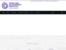 Tablet Screenshot of frontlinemanagementinstitute.com.au